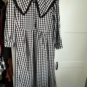 Chic Black and White Checkered Dress
